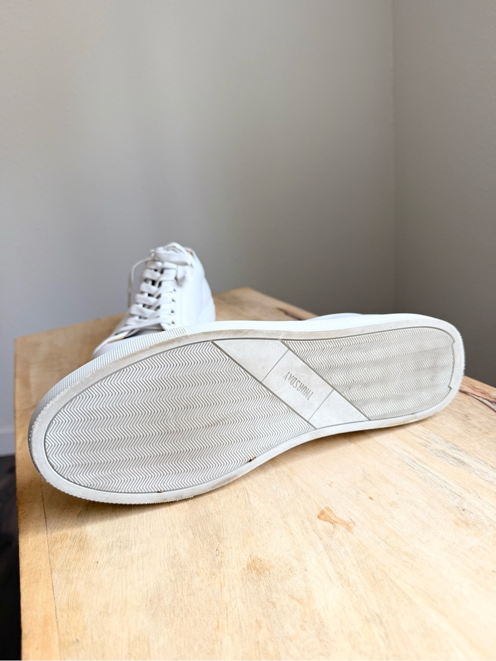 Thursday Premiere low top white leather lace up sneakers men’s shoes 10.5 - Picture 12 of 14